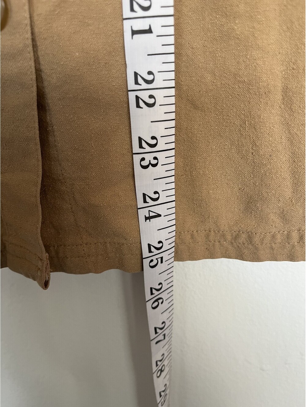 Vintage Y2K JR Bentley Silk Utility Shirt 100% Silk Tan Sleeveless Small - Picture 4 of 5